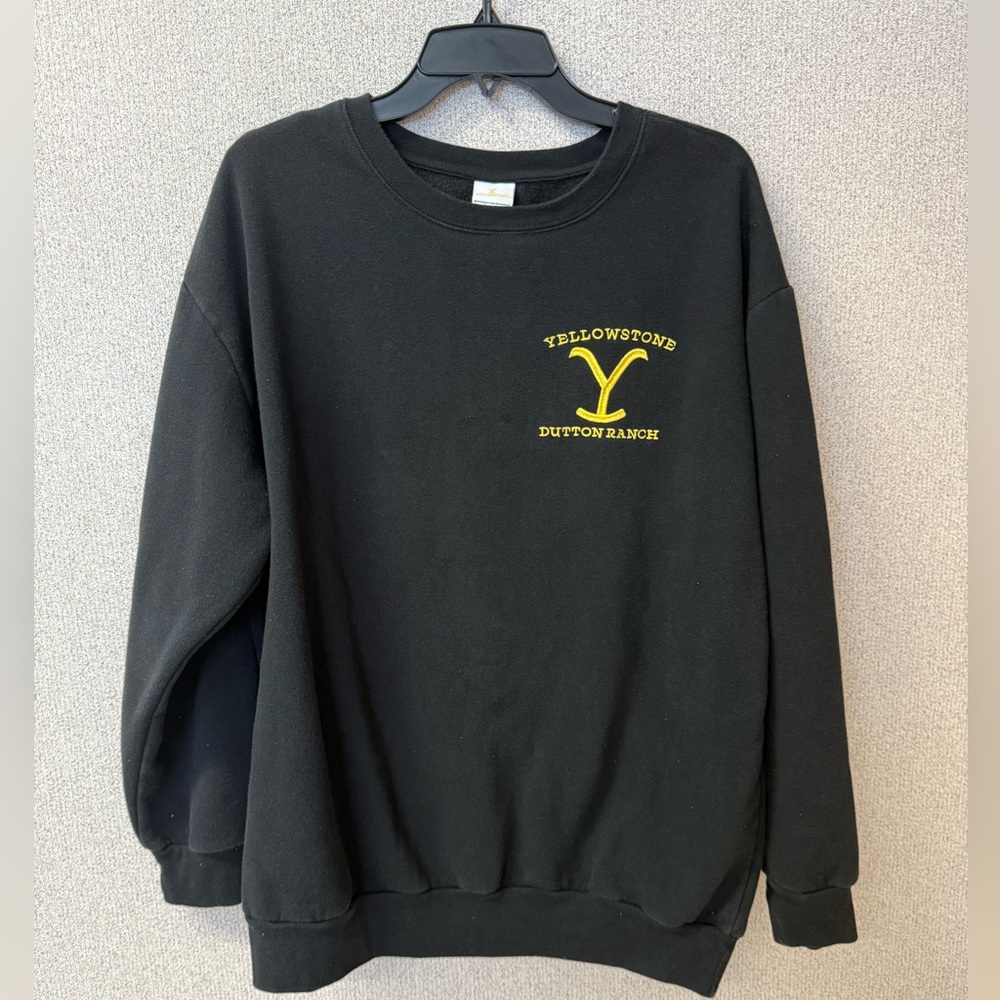 Yellowstone Dutton Ranch‎ Women Size XXL Black Crewneck pullover sweater